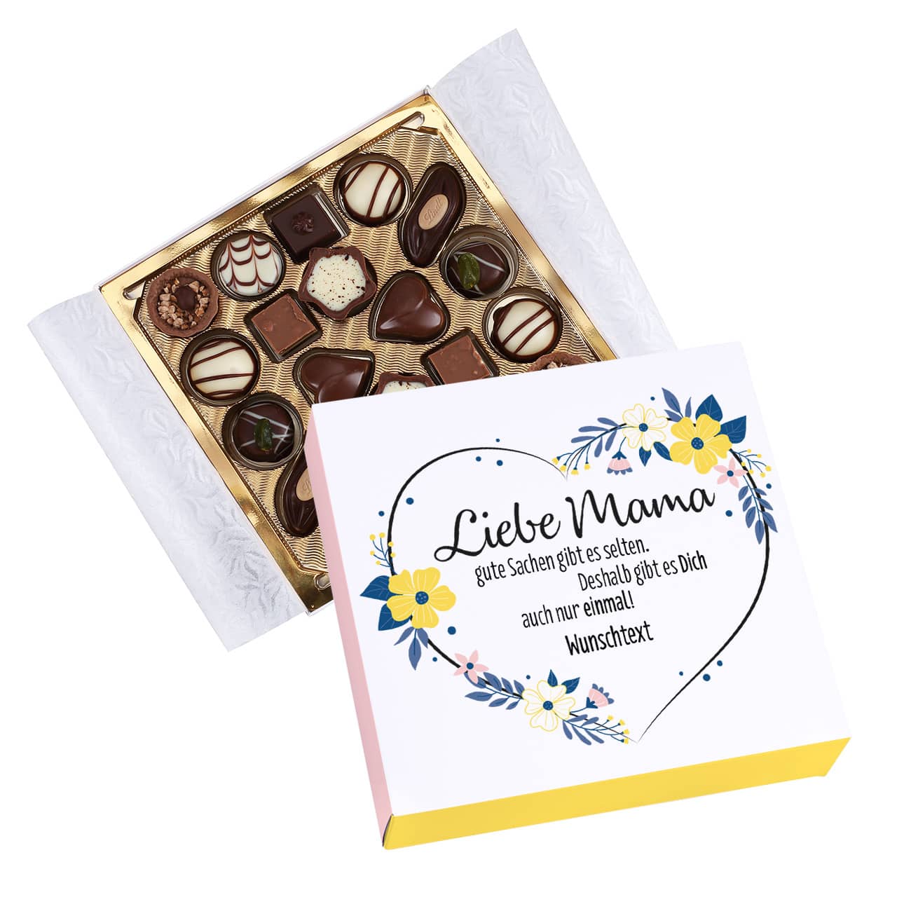 Pralinen zum Muttertag mit Text Ihrer Wahl