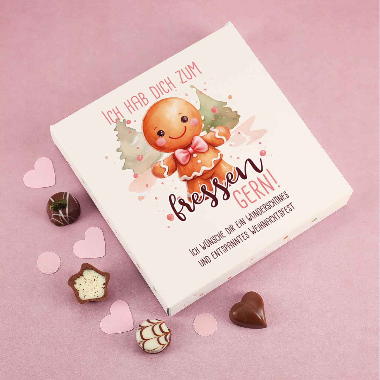 Ich hab Dich zum fressen gern! - Lindt Pralinenschachtel mit 20 Pralinen in 9 verschiedenen Sorten