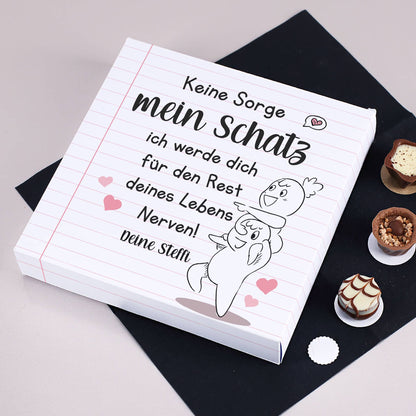 Ich werde dich immer nerven! - 100g Lindt Pralinen mit Ihrem Wunschtext bedruckt