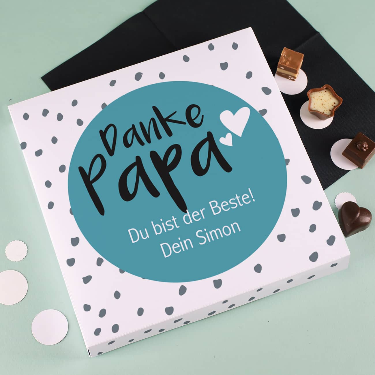 Lindt Pralinen Danke Papa mit Wunschtext