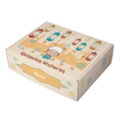 Ramadan Kalender für Jungs mit Name bedruckt und zum selbst Befüllen