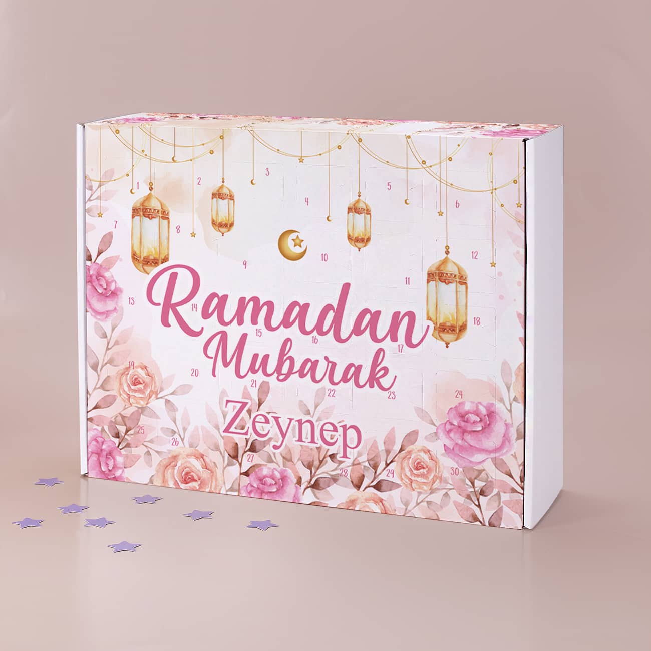 Ramadan Kalender DIY für Kinder mit Name personalisiert