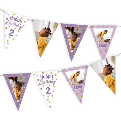 Wimpelkette mit Fotos zum Kindergeburtstag