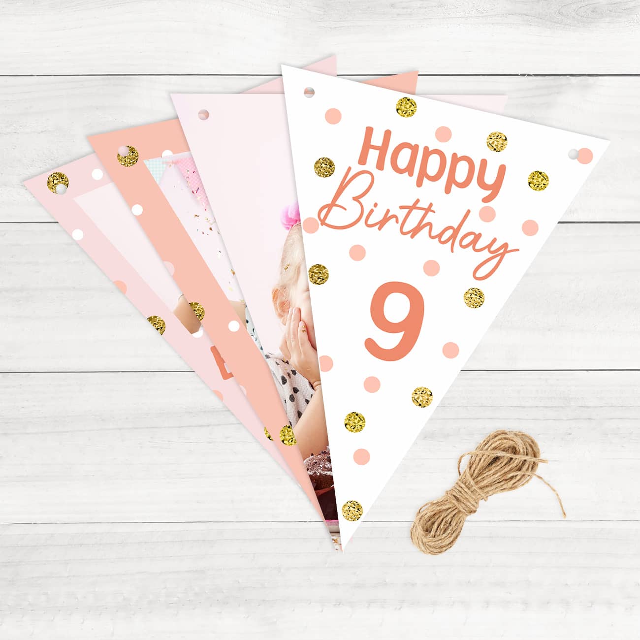 Wimpelkette mit Fotos zum Kindergeburtstag