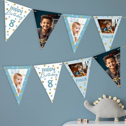 Wimpelkette mit Fotos zum Kindergeburtstag