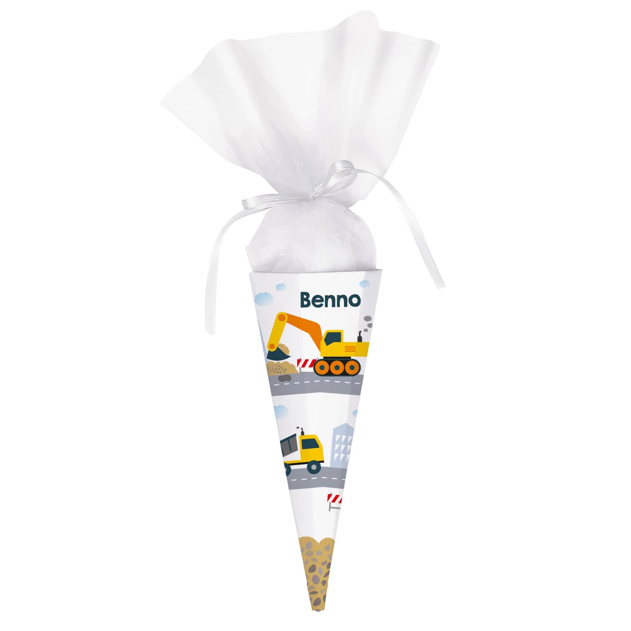 Bedruckte Schultüte für Geschwister mit Wunschname