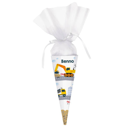 Bedruckte Schultüte für Geschwister mit Wunschname