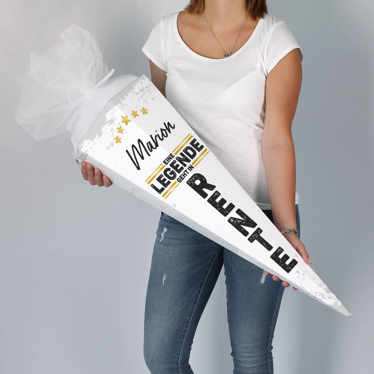 XL Zuckertüte - Legende geht in Rente - mit Namensaufdruck