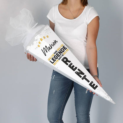 XL Zuckertüte - Legende geht in Rente - mit Namensaufdruck