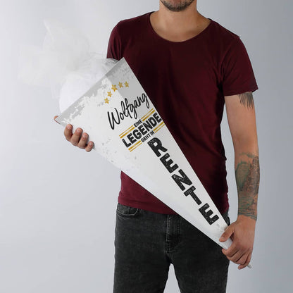 XL Zuckertüte - Legende geht in Rente - mit Namensaufdruck