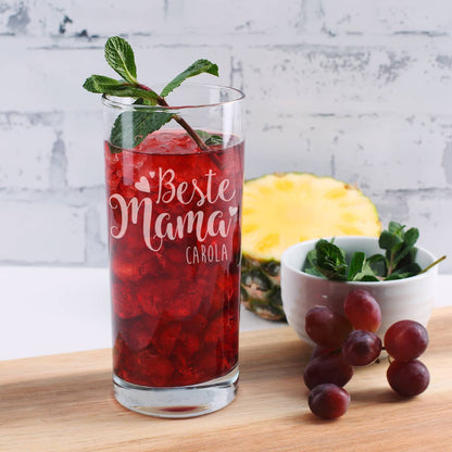 Trinkglas "Beste Mama" mit Name