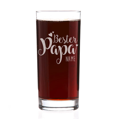 Trinkglas "Bester Papa" mit Name