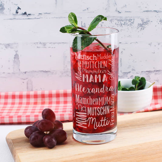 Trinkglas für die Mama mit verschiedenen Bezeichnungen
