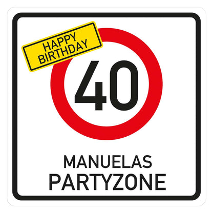 personalisiertes PVC Geburtstagsschild