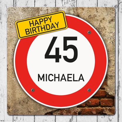 PVC Schild mit Name und Alter