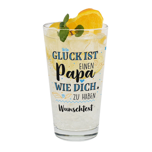 Glück ist, einen Papa wie dich zu haben - Trinkglas zum Vatertag