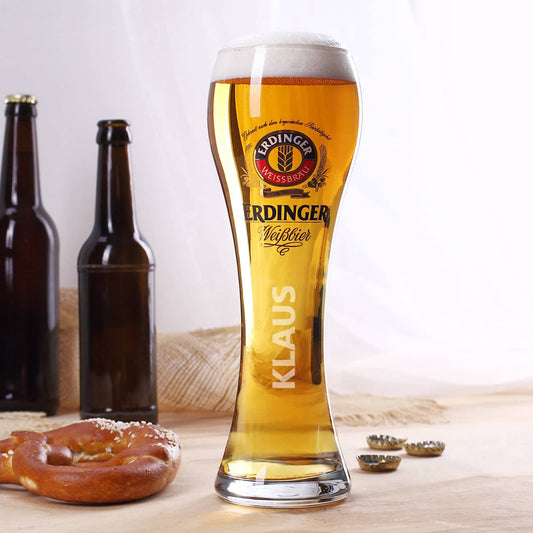 Original Erdinger Weißbierglas mit Gravur