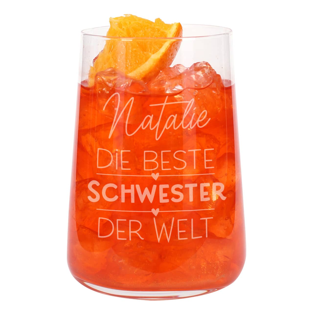 Edles Trinkglas für Frauen mit einzigartiger Gravur