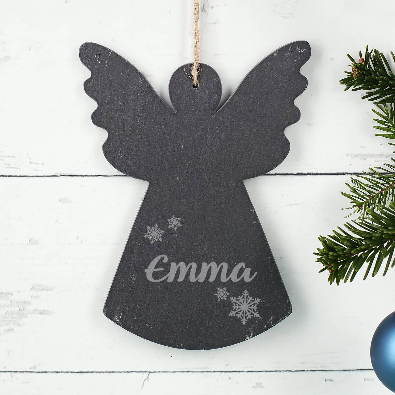 Schiefertafel in Engelform