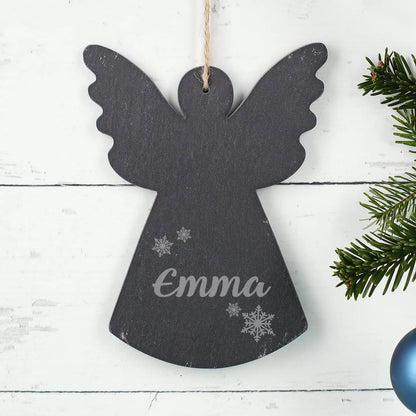 Schiefertafel in Engelform