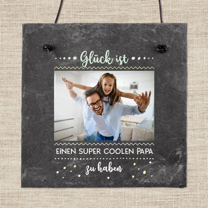 Dekorative Schiefertafel mit Ihrem schönsten Foto bedruckt