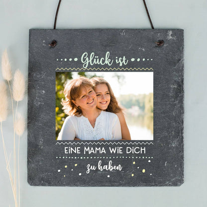 Schiefertafel - Glück ist - als tolles Geschenk zum Muttertag
