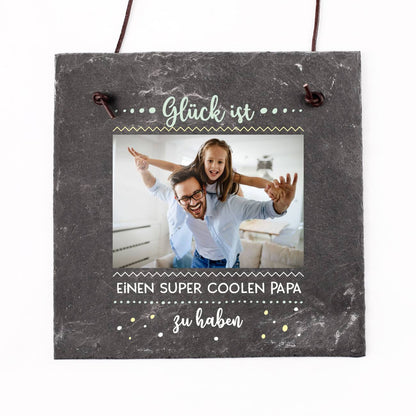 Individuelle Schiefertafel mit Ihrem Foto und Wunschtext bedruckt