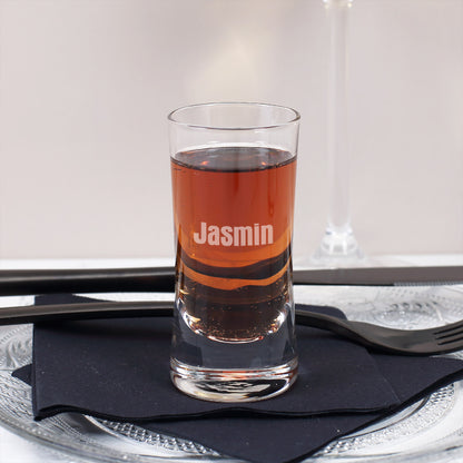 6 Schnapsgläser im Set mit Ihren Wunschnamen graviert