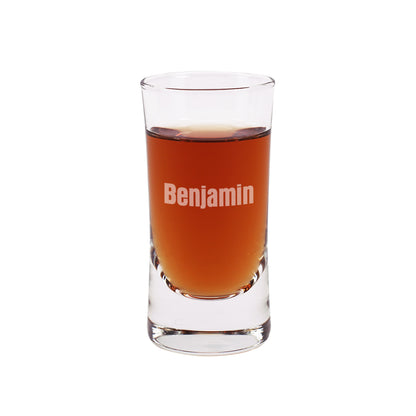 6 Schnapsgläser im Set mit Ihren Wunschnamen graviert