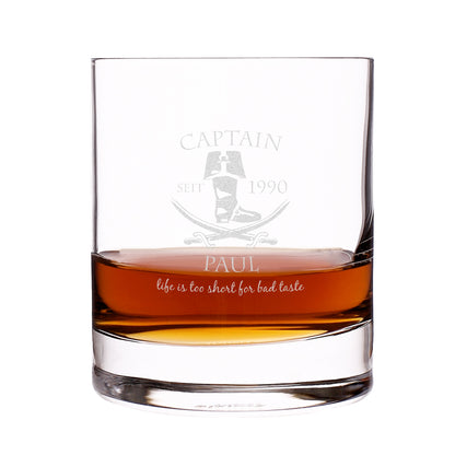 Graviertes Whiskeyglas - Name und Jahr