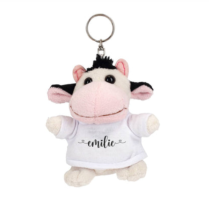 Personalisierter Kuh-Schlüsselanhänger