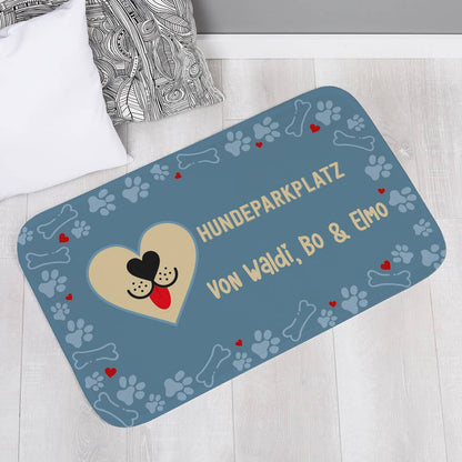 Futterunterlage für Hunde mit Wunschtext 76x48cm