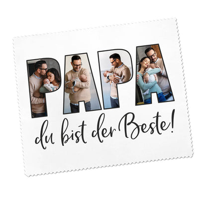 Brillenputztuch für den besten Papa mit Fotos