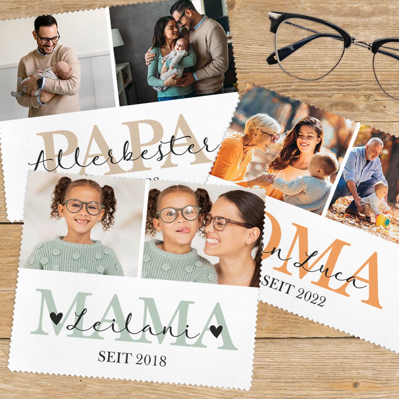 Brillenputztuch in verschiedenen Varianten