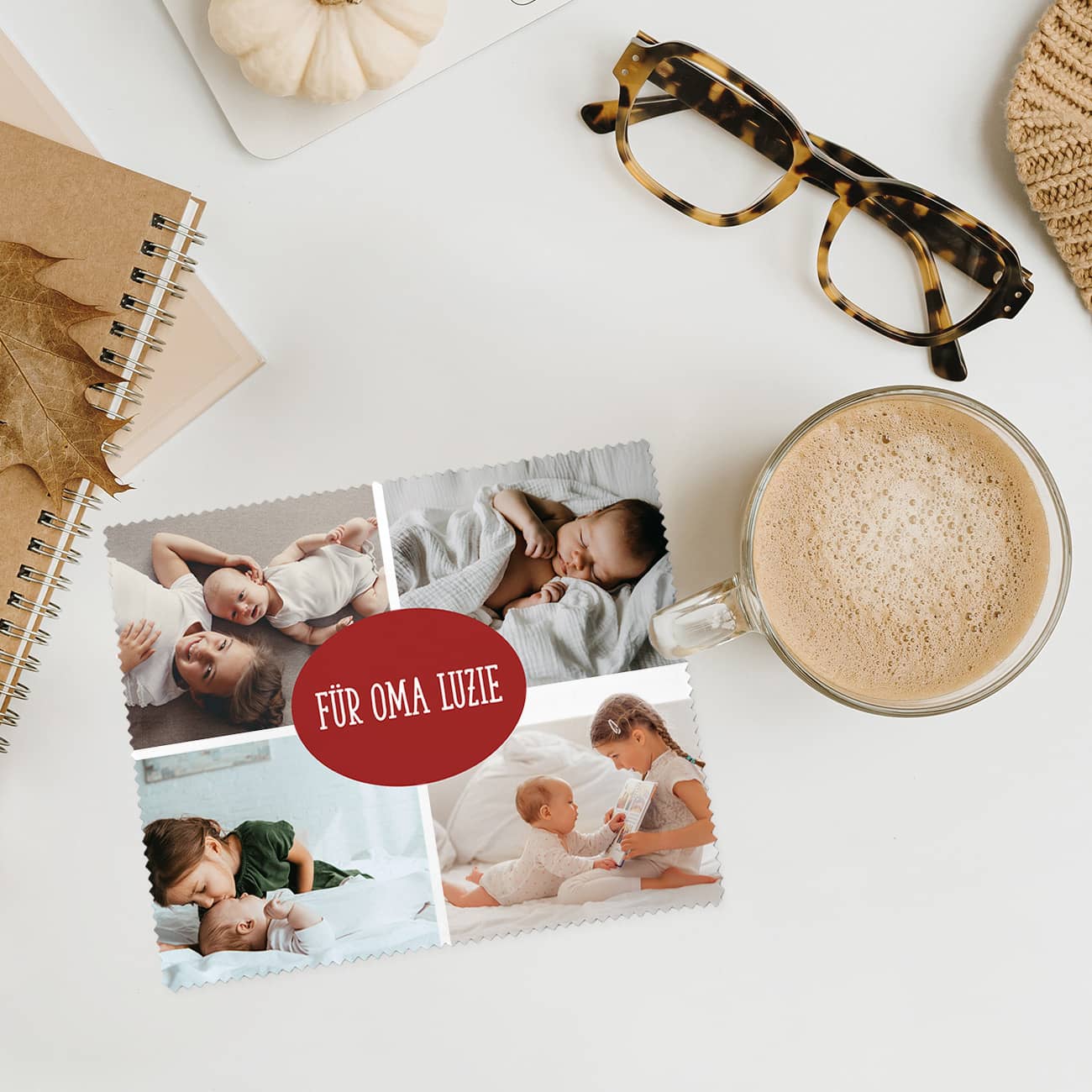 Brillenputztuch mit Ihren Wunschfotos