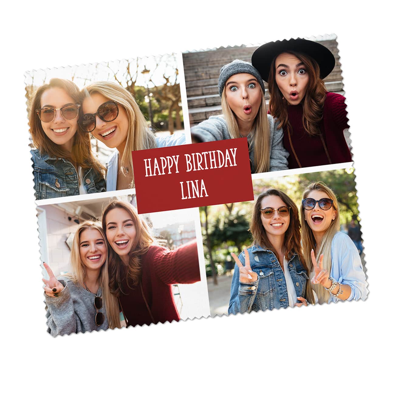 Brillenputztuch mit Ihren Wunschfotos