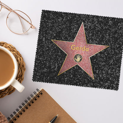Brillenputztuch Walk of Fame mit Wunschnamen