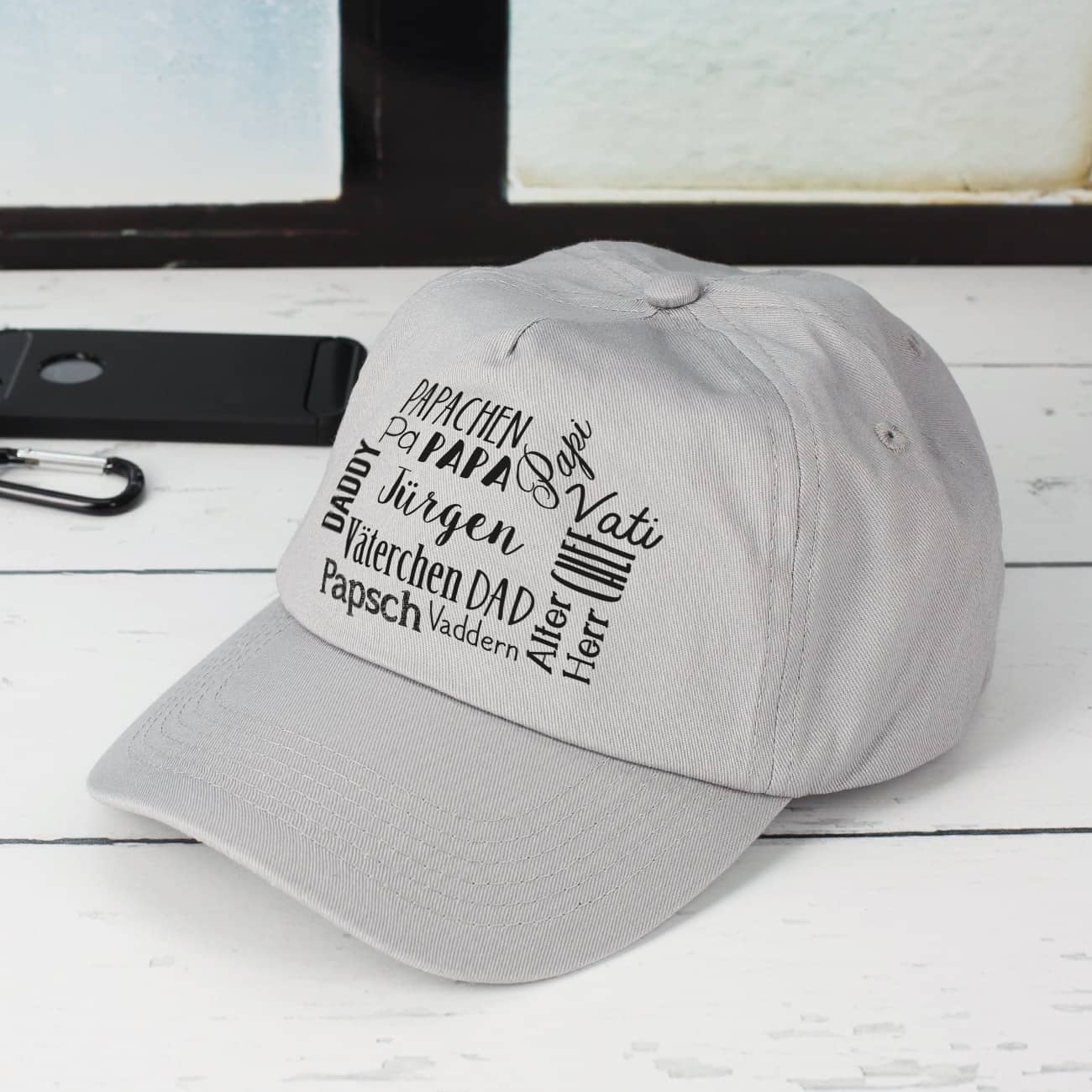 Graues Basecap zum Vatertag