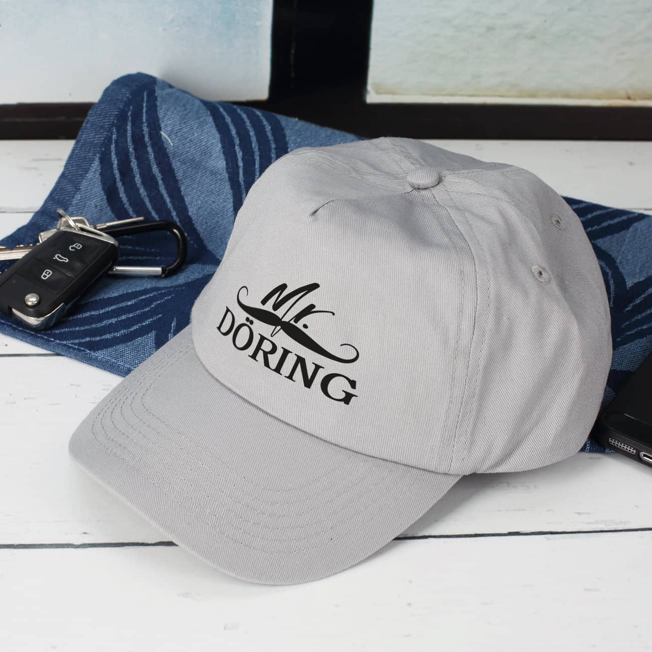 Hellgraues Basecap Mr