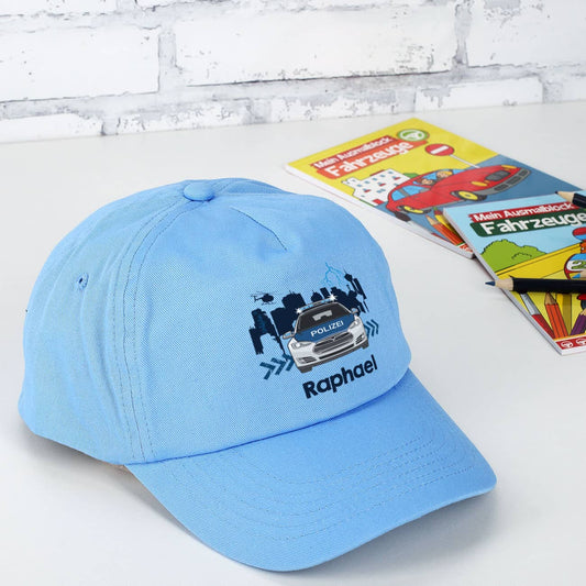 Hellblaues Kinderbasecap Polizei