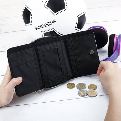 Modernes Kinder-Portemonnaie in schwarz als Geschenkidee zum Schulanfang