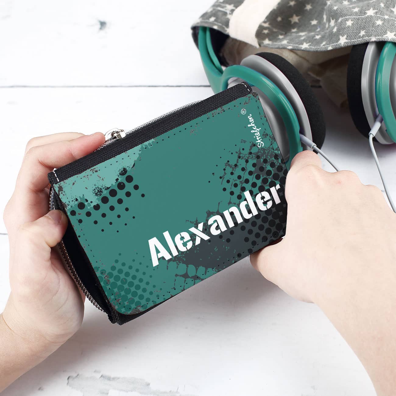 personalisiertes Portemonnaie für Teenager mit dem Namen
