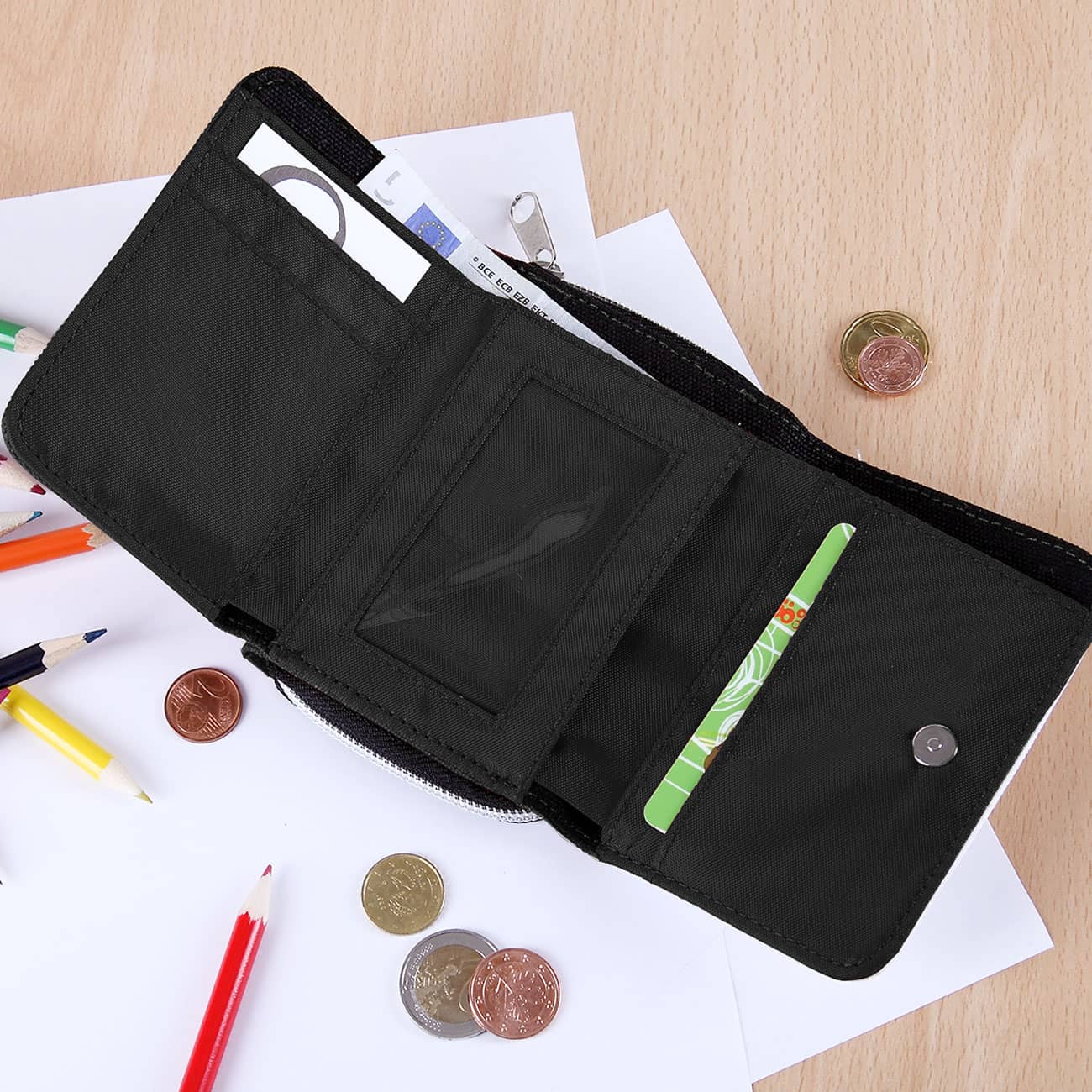 viel Stauraum im Inneren des Portemonnaies