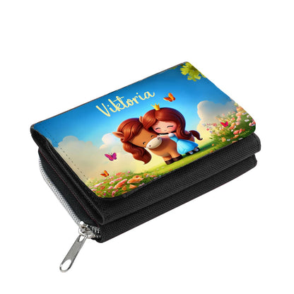 Kindergeldbörse mit Prinzessinnen-Motiv und Wunschname