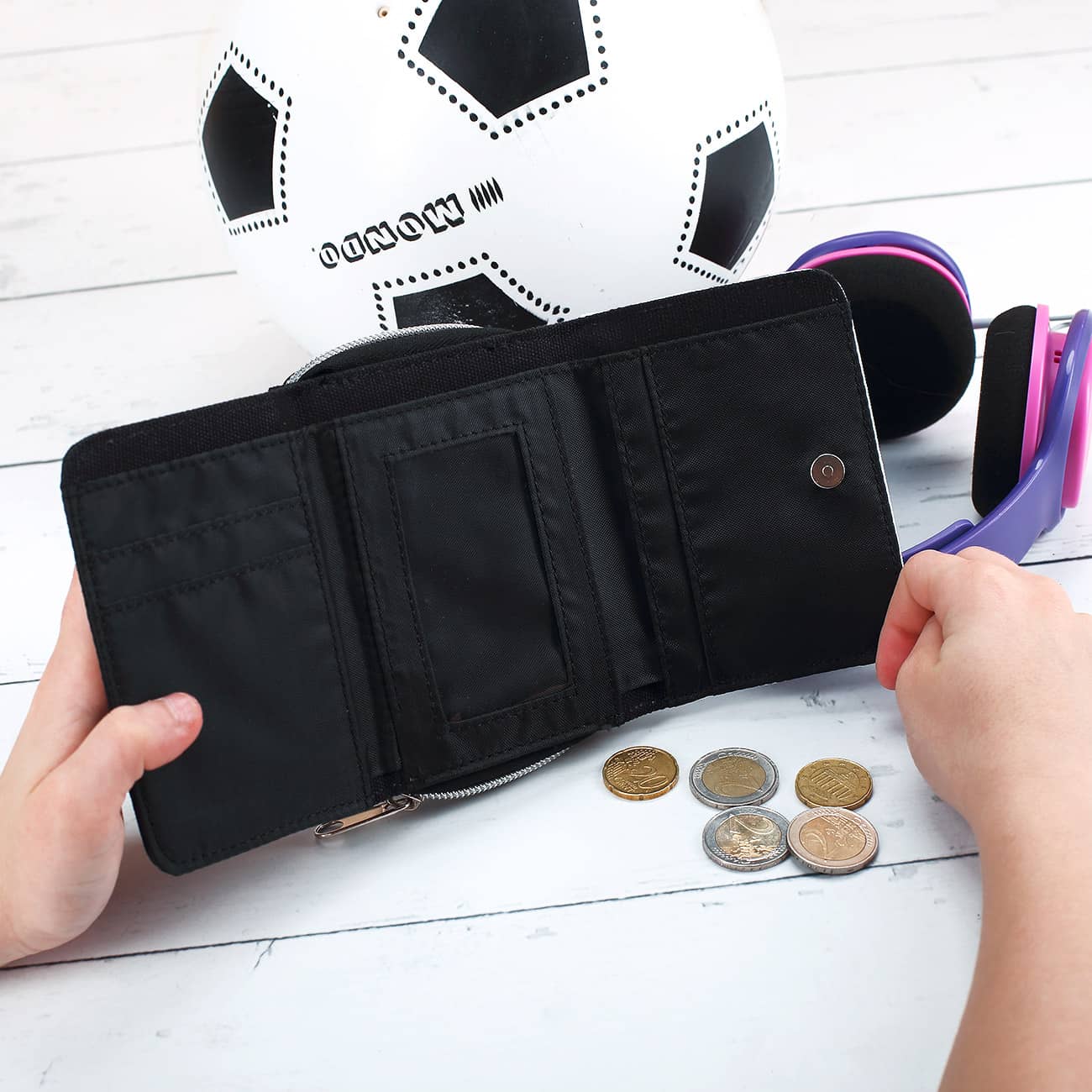 Geldbörse von innen