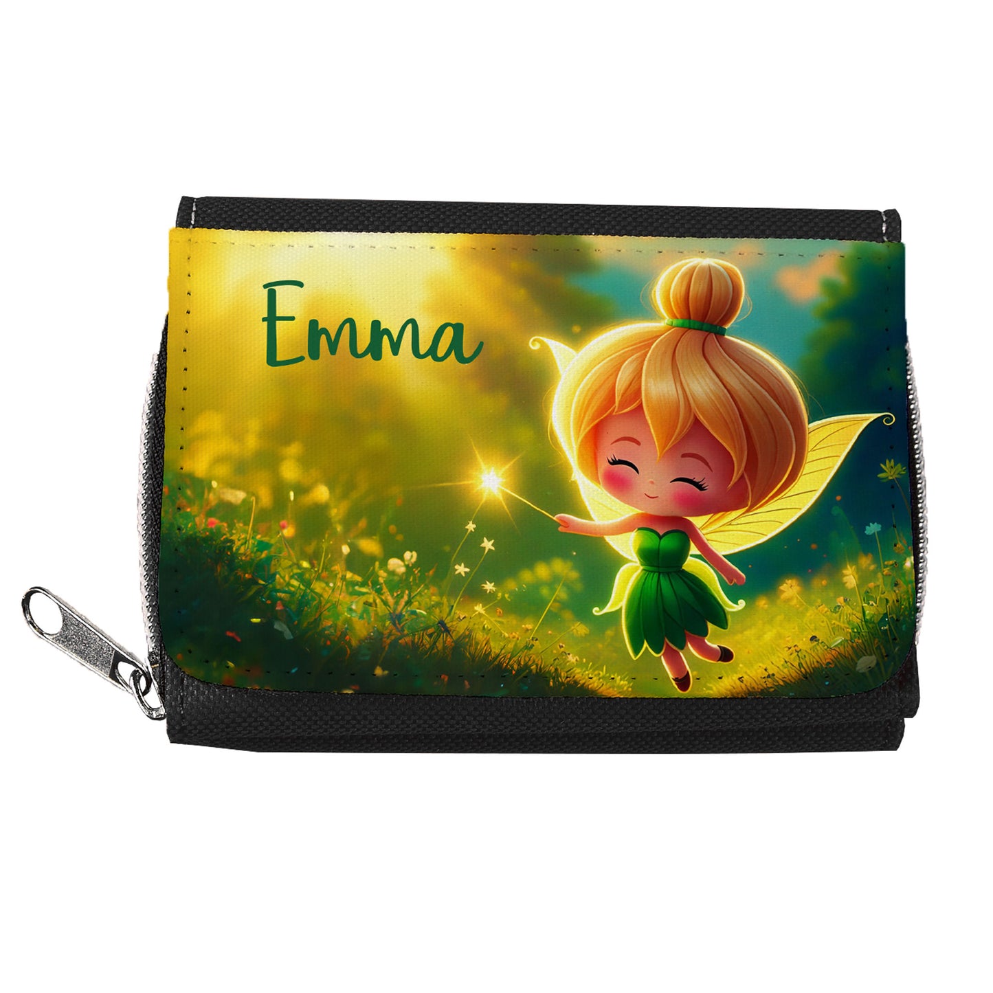 Geldbörse mit Fee und Wunschname personalisiert