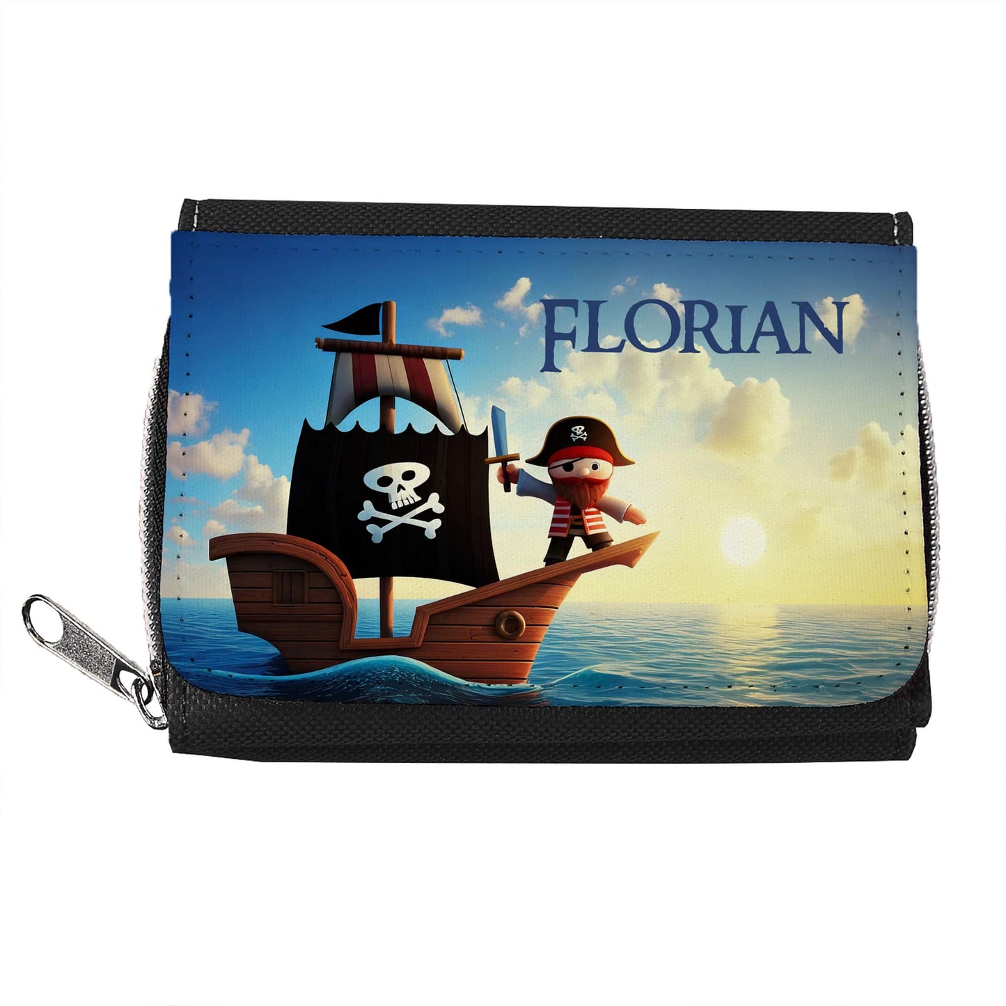 Geldbörse mit Piratenmotiv und Wunschname personalisiert