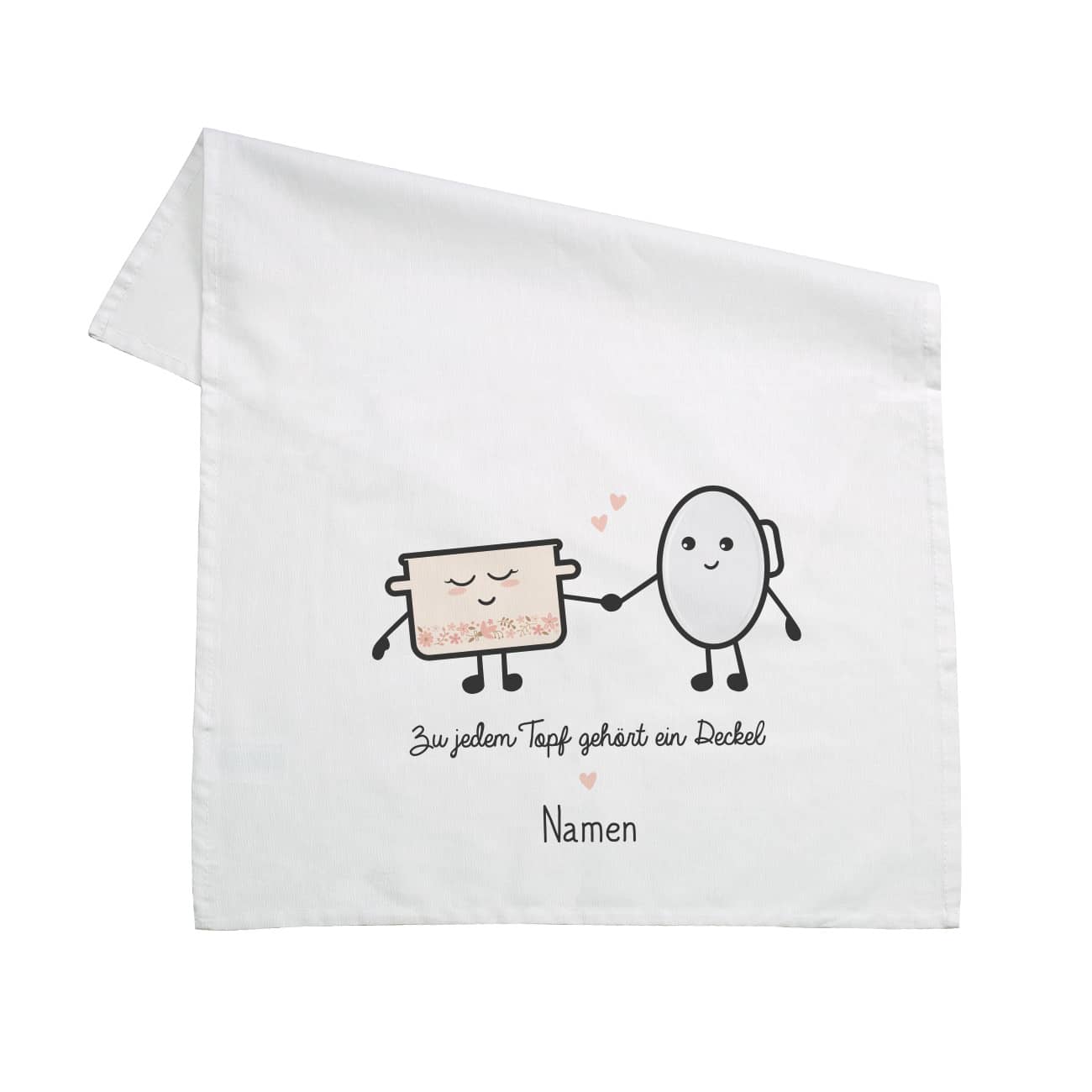 Geschirrtuch mit Namensaufdruck