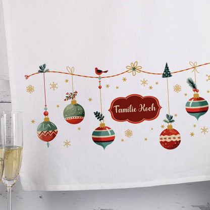 Weihnachtliches Geschirrtuch Detail