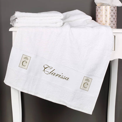 Handtuch mit Name und Initale